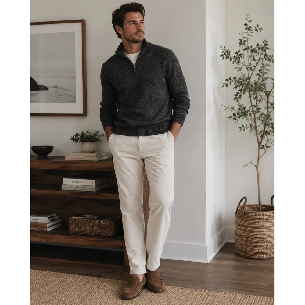 Peter Millar Quarter Zip Sweater Mens Large Navy Blue Merino Wool Colorblock